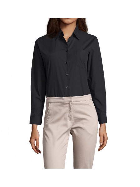 Camisa Mujer Popelín Manga Larga